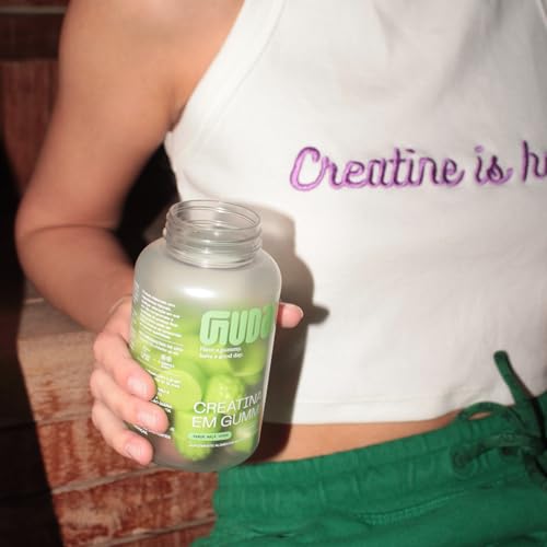 Guday Gummy de Creatina | 60 unidades (30 doses) | 3g de creatina por dose | Sabor Maça Verde