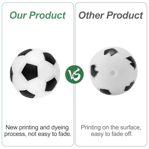 Cigrubo 10 Stück Tischkicker Bälle, Tischfußball Kickerbälle Kinder, Kicker Bälle, Fussball Spielzeug, Tisch Fußball Ball Innen 2-Spieler FußBall Tischspiel für 3+ Kinder Und Erwachsene Schwarz Weiß