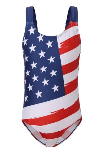 Image of Girls One Piece Swimsuits Tie Dye Bathing Suit for Girls Hawaiian Swimwear 3-16 Years