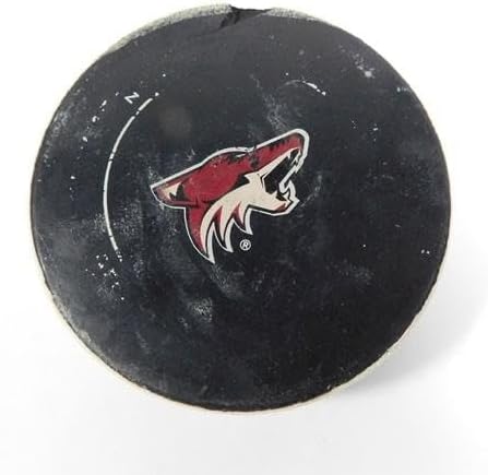 2015 Arizona Coyotes vs. San Jose Sharks Game Used Puck 10-2-15 AA0033682 - NHL Unsigned Game Used Pucks