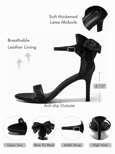 Image of Coutgo Women's Open Toe Ankle Strap High Heel Sandals