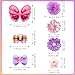 30pcs Pink Dogs Hair Bows with Rhinestone for Small Medium Dog Butterfly Dog Knotted Bows Flower Pearls Elastic Hair Ties Bands for Puppy Cat Kitten Rabbit Grooming Accessories (Pink and Purple)