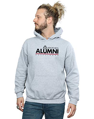 Harry Potter Men's Hogwarts Alumni Gryffindor Hoodie Sport Grey XXX-Large