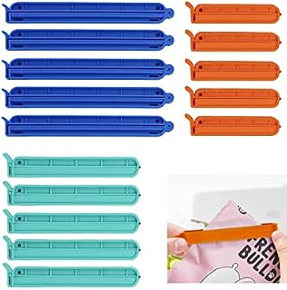 Food Bags Clips,Tunudi Food Clips Three different sizes and colors,food bag clips Pack 15,bag clips for food storage Clips for Home for Sealing Food Snacks Coffeeclips food use for Kitchen Office.