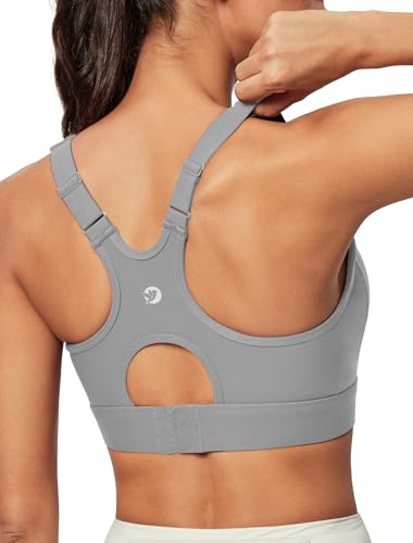 Image of IUGA High Impact Sports Bras for Women High Support Racerback Sports Bra with Sewn-in Pads Adjustable Straps
