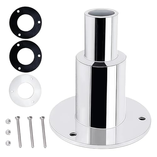 GOEDCH Durch Rumpf Auspuff Hautanpassung: 316 Edelstahl Rumpf Auspuff für 24mm Abgasschlauch, Schiffsauspuff Rohrauspuff Schiffshardware Zubehör für Auto LKW Boot Abgasschlauch, Gerade