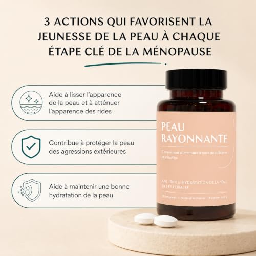 NALA - Peau Rayonnante Femme 45+ - Collagène Marin Hydrolysé & Élastine - Fermeté, Élasticité & Hydratation de la Peau - Complément Alimentaire Anti-Âge - 90 Comprimés – vue 2