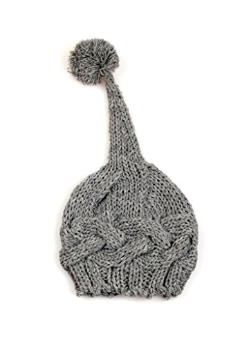 BestKint Newborn Baby Boy Girl Knit Crochet Hat Cap Beanie Top pompon Photography Prop Small Grey