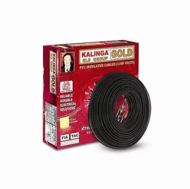 Kalinga Gold FR PVC Housing Wire, Length: 90 m (1MM, Black) (B0D91TQ2VK) Amazon Price History, Amazon Price Tracker