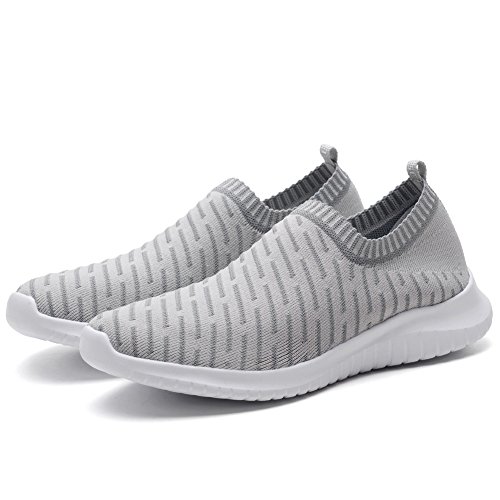 Image of konhill Womens Slip On Sneakers Lightweight Knit Walking Shoes