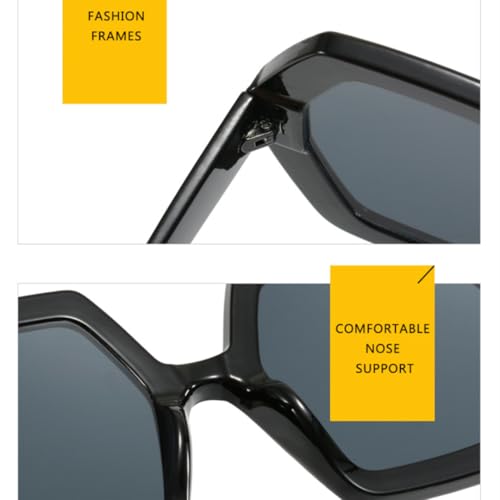 Lunettes de soleil polygonales de luxe au design vintage épuré
