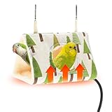 GIFANK Winter Warm Heated Bird Nest House Thermostatically Bird Warmer Hanging Bird Hammock Parakeet Nest Sleeping Bed Plush Fluffy Birds Hut for Budgies, Parakeets, Lovebirds,Cockatiels
