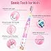 Kids Electric Toothbrush Toddler Toothbrush Age 2-4-8-12 Electric Toothbrush Kids with Timer Rainbow LED Light Up Vibrating Toothbrush Battery Operated Childrens Girls Sonic Tooth Brush (Pink Unicorn)