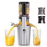 Cold Press Juicer Machine, Slow Masticating Juicer with 96% Yield, Wide Chute for Whole Fruits, Ultra Quiet (