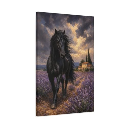 Tableau en toile lavande Provence impressionniste avec châssis de 3cm