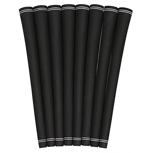 Karma 8 Piece Men's 360 Revolution All Black Pro Velvet Standard Size Golf Grips Set