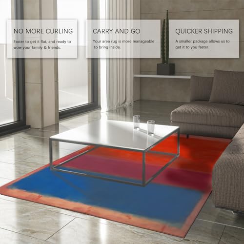 Tapis antidérapant style Rothko 120x210cm résistant et facile à nettoyer - 5