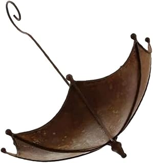Umbrella-Shaped Bird Trough,Hanging Bird Feeder Tray for Outdoors Metal Bird Bath Pond or Drinker Metal Wild Bird Feeder for Outside Hanging Seed Platform