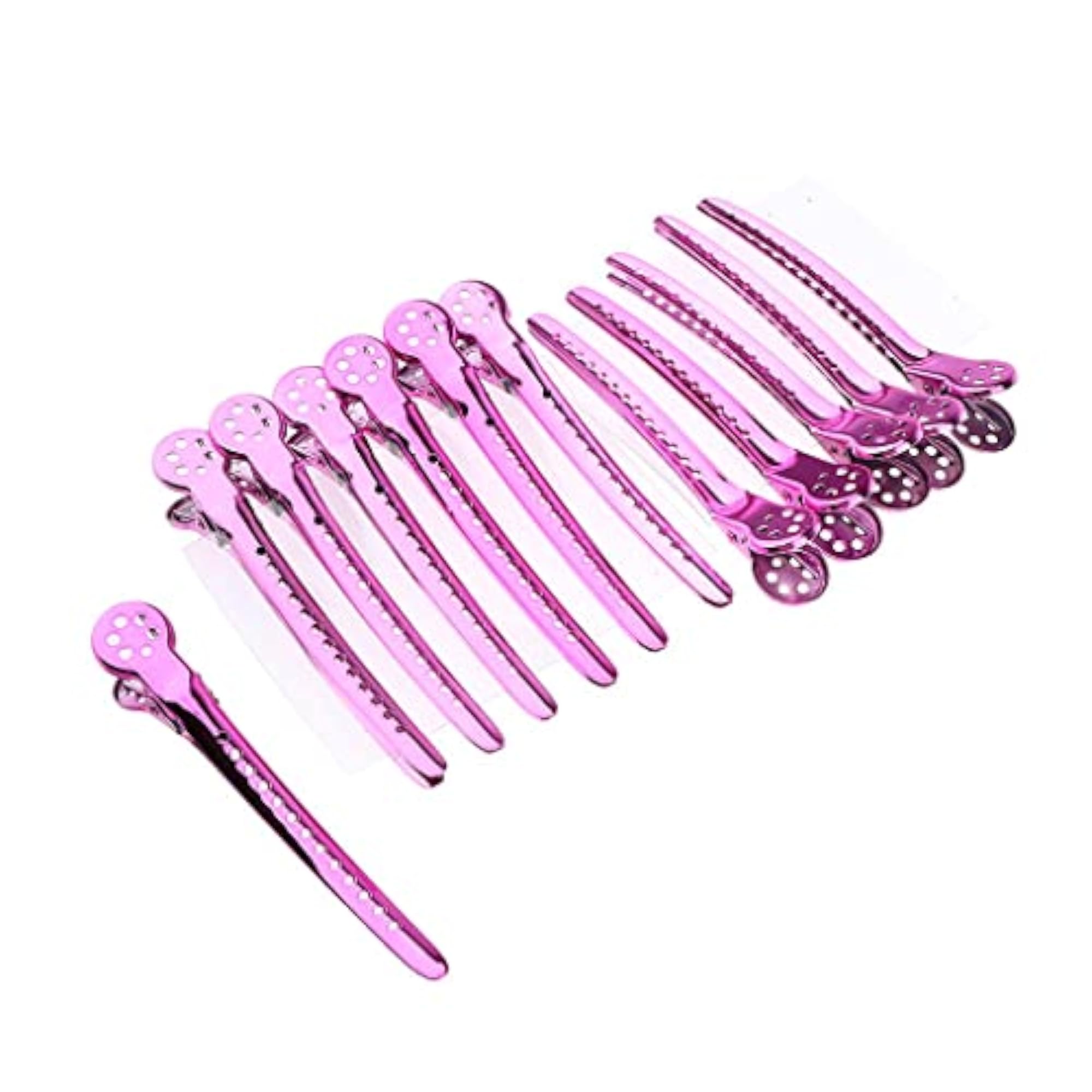Stainless Duck Sectioning Clips for Hair Styling, Set of 12