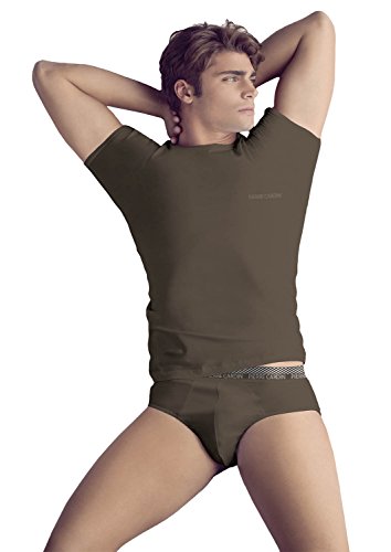 Pierre Cardin Belt V-Neck Undershirt and Brief Set, Mud, Italian - XL, US - Large