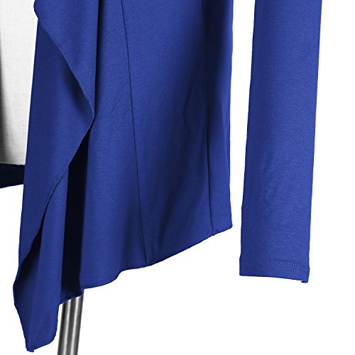 Image of Urban CoCo Women's Drape Front Open Cardigan Long Sleeve Irregular Hem