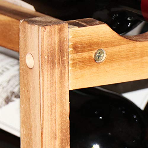 Soporte para 12 botellas de vino de madera miniatura 6