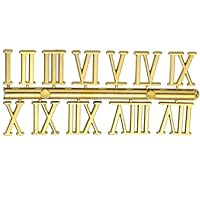 QUARKZMAN 1 Satz Uhrzahlen Römische Uhrzahlen Kit Teile Digital Making Kits Ersatz Für Wohn Schlafzimmer Hausdekoration Gold