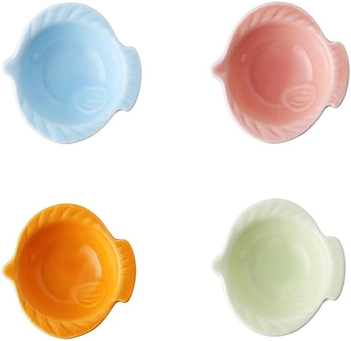 Dip Bowls Set Soy Sauce Dish/Bowls 4 Pack Sauce Dish Set Ceramic Soy Sauce Dish Appetizer Plates Dipping Bowls Mini Condiment Porelain Saucer Bowl Soy Sauce Vinegar Seasoning Dishes Dipping Sauce Bowl