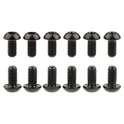 Image of 12Pcs Ti Titanium Bolts Torx M5x10 Bicycle Bike Disc Brake Cycle Rotor Screws Gr5 (Black)