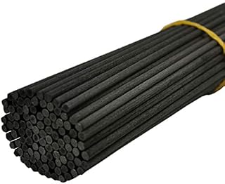 Fiber Diffuser Replacement Sticks For Aroma Fragrance 100 Pieces (20cm x 3mm, Black)