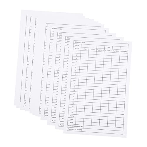 KOMBIUDA Golf Scorecard Magnets 12pcs Foldable Scorecard Holder for Easy Writing and Recording