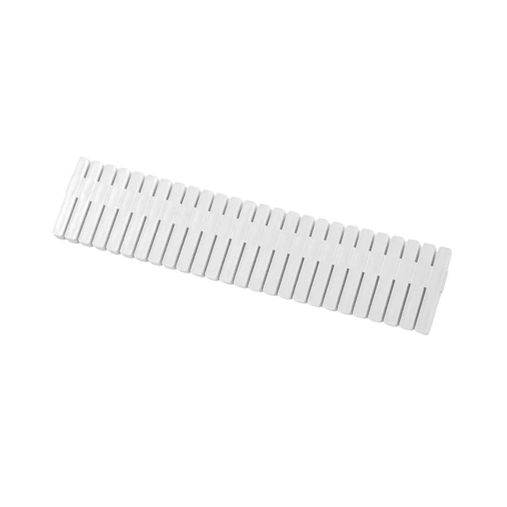 Sunrrafck 4Pcs White 4Pcs Adjustable Clapboard Drawer Divider Partition Storage Organiser Wardrobe Closet Separator For Underwear Socks Belt Office(4Pcs White)