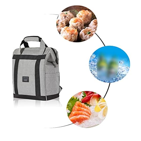 N/A isväska isoleringsväska valöppning picknickväska helt vattentät stor kapacitet måltid väska (färg: Argento, storlek: 28 x 17 x 40 cm)