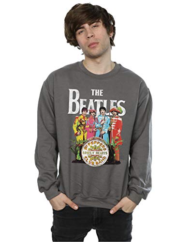 Absolute Cult The Beatles Men's SGT Pepper Sweatshirt Charcoal Medium