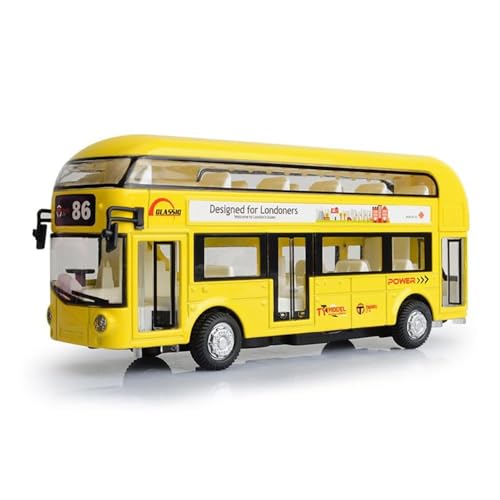 Image of DEOXY Decker Bus Toys for Kids Diecast Metal Bus Alloy London Light & Music Open Door Collection Toys for Boy Kids (66033 green0)