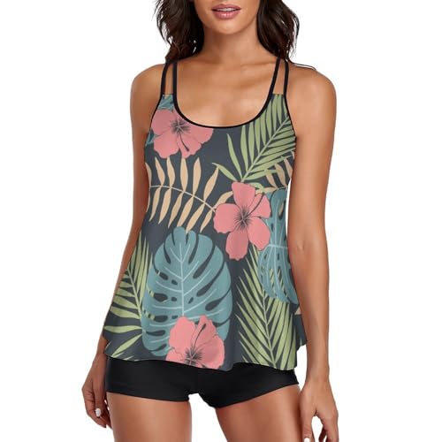 Ensembles bikini tankini avec shorty masquant les imperfections