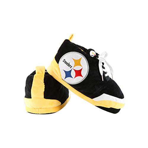 FOCO Mens NFL Team Logo Plush Oversized Sneaker Slippers4