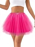 Taille unique : D'une longueur de 40 cm environ, cette jupe de carnaval possède une taille élastique ajustable de 56 à 110 cm environ, convenant ainsi à la plupart des femmes. Sa ceinture élastique offre un confort optimal sans entraver vos mouvements, que ce soit au quotidien ou en dansant.