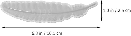Miniatura 6 de EXCEART 4 moldes de silicona para plumas, moldes de fundición de resina, marcapáginas para manualidades, molde de cristal epoxi para manualidades,