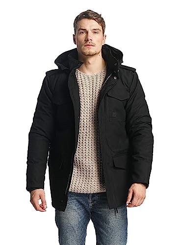 Vintage Industries Men Winter Jackets Darren Black 2XL