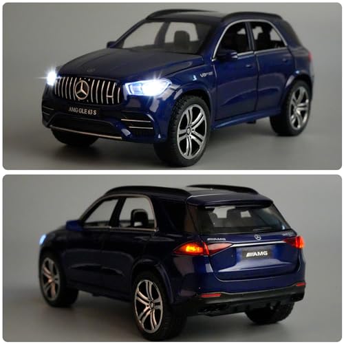 TGRCM-CZ 1:32 Scale Compatible with Benz AMG GLE 63S SUV Toy Car,Alloy Diecast Pull Back Car Model with Light and Sound Toy Vehicles for Kids Boys Girls Gift (Blue) - Image 4