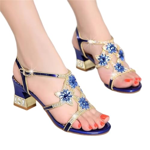 Sandales à strass élégantes pour mariage et soirées d'été chic