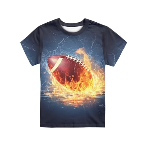 Image of JEOCODY Boys Girls Graphic Tees Funny 3D Printed Short Sleeve T-Shirts 3-16T