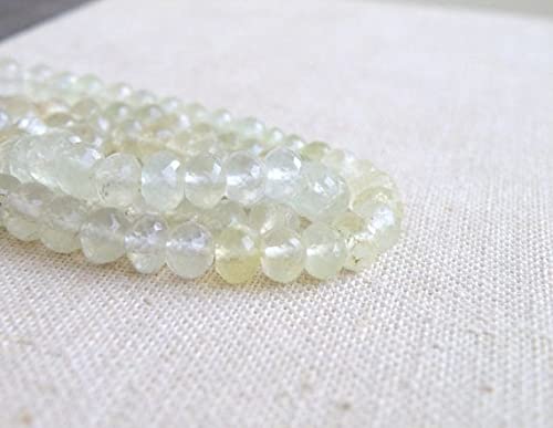 Préhnite verte perles rondelles 6mm de taille israélienne (75 perles)