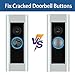 Doorbell Button Replacement, Doorbell Pro Buttons Replacement, Come with 4Pack Buttons / 2Pack Screws, Video Doorbell Buttons Compatible with Doorbell Pro Doorbell Elite, Repair Split Cracked Button