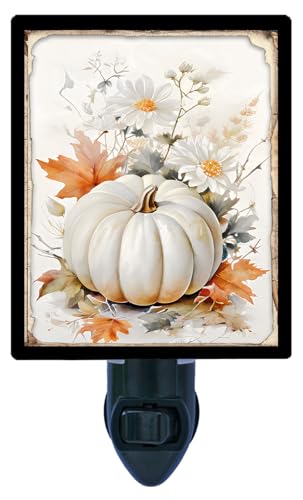 Lámpara de Mesa de Noche con Diseño de Calabaza y Margarita