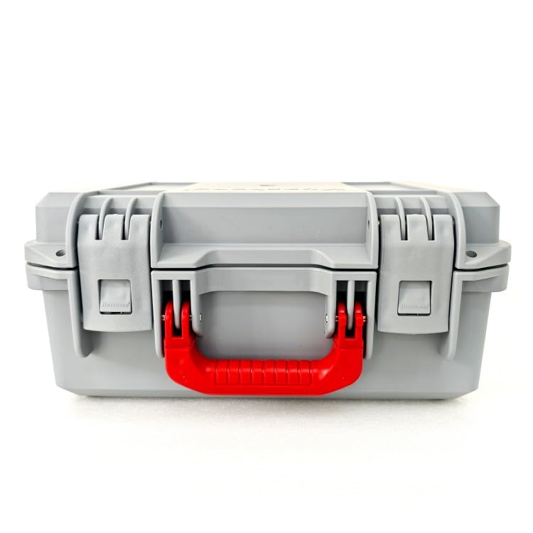 HZTTR80A Transformer Turns Ratio Tester in its grey protective case, front view.
