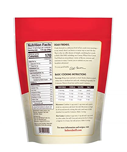 Bob's Red Mill Creamy Hot Cereal 1.5 Pound (Pack of 2)