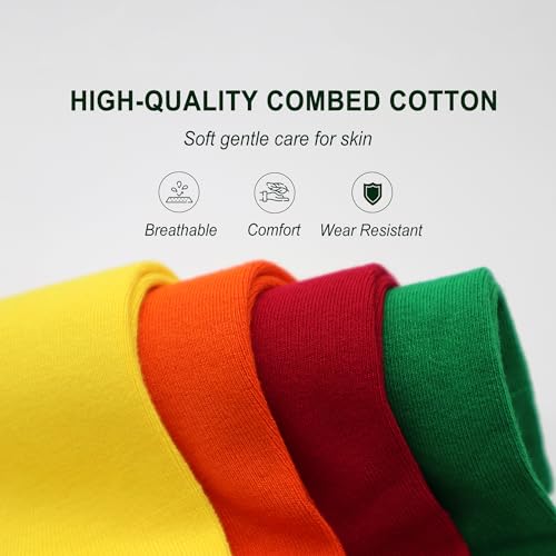 Womens Combed Cotton Color Thin socks Viscose- Breathable Soft Crew Casual Socks Comfort Gift 4 Pairs3