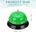 uxcell Desk Service Call Bell, 3.35 Inch Metal Dinner Service Bell Ring for Hotel Restaurant Reception Area and Wedding Party Events, Green